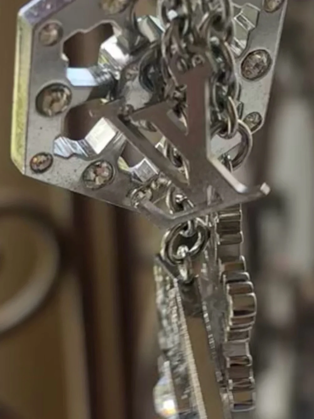Louis Vuitton Flocon Snowflake Key & Bag Charm with Swarovski Crystals